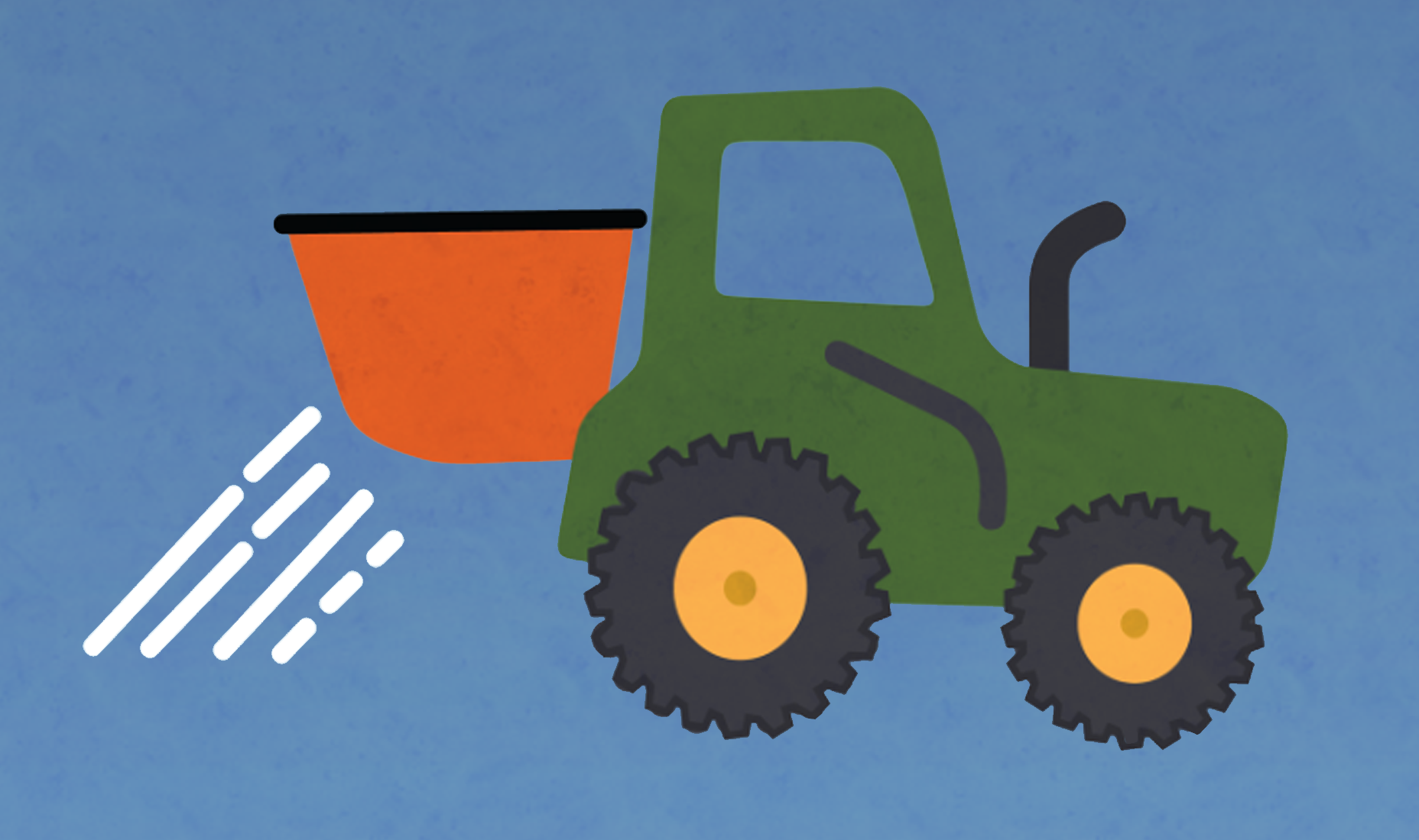 Fertilizer granules on soil